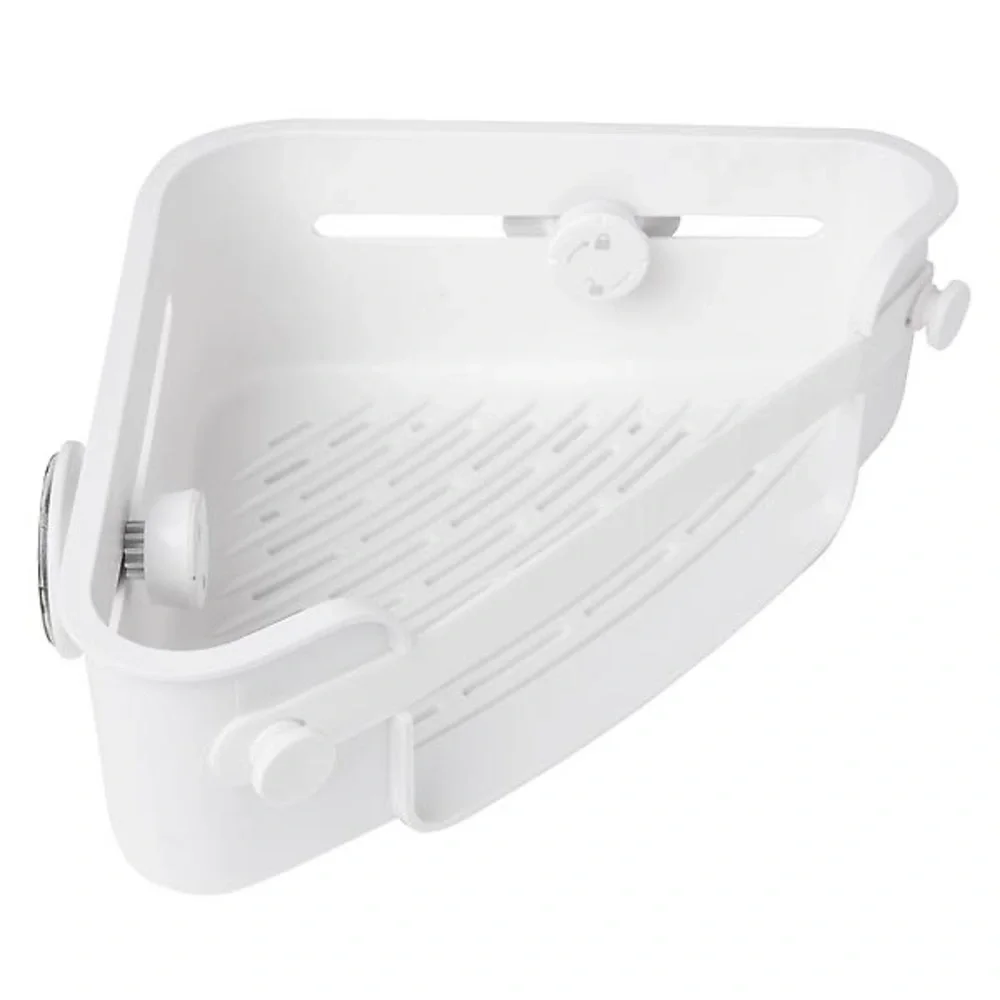NWT Umbra Flex Gel-Lock Bathroom Shower White Corner Organizer Bin Minimal